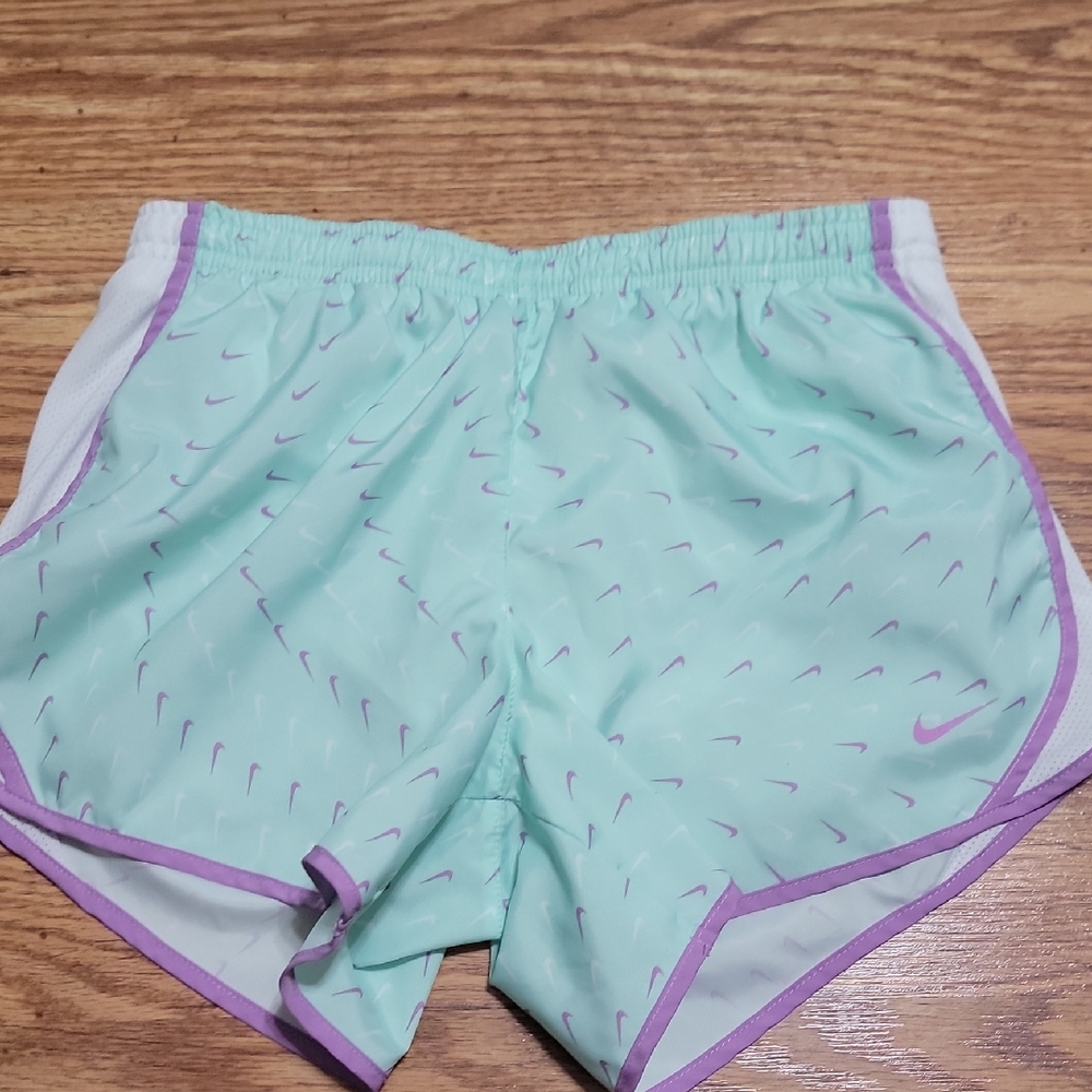 Nike Kids Mint and Purple Shorts